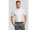 MALIK SAMPS White Short Sleeve Non-Iron Button Down #3718