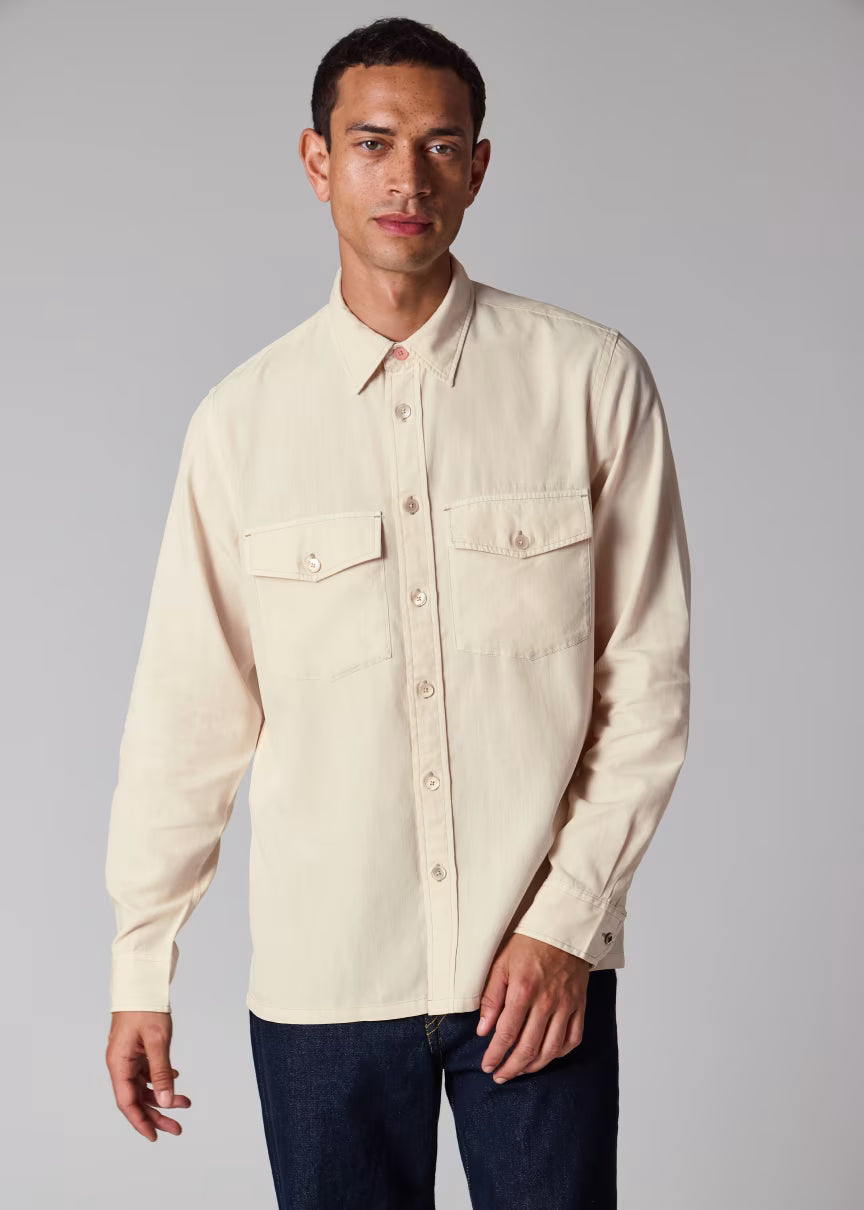 MALIK SAMPS Cotton Patch-Pocket Shirt #3725