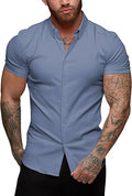MALIK SAMPS ARTICLE # 3710  Men's Muscle Dress Shirts Slim Fit Stretch