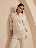 MALIK SAMPS # 3061 UltraSoft Long Sleeve Quarterzip Sweatshirt